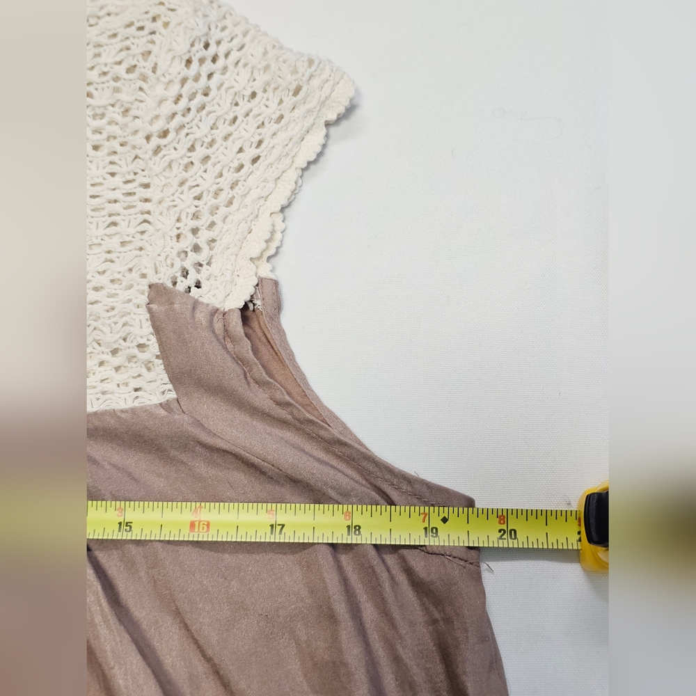A.N.A Tunic Blouse Tan Size Large - Picture 9 of 15